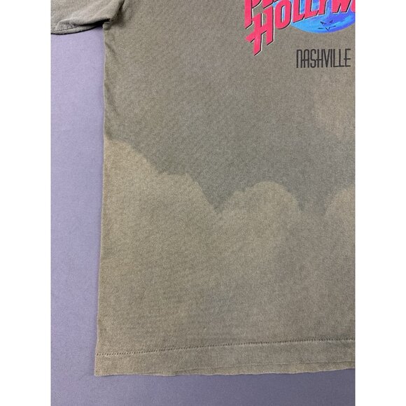Rare Vintage 90s Planet Hollywood Nashville Faded Olive Green Shirt Logo Large - Picture 5 of 13